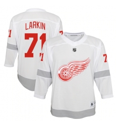Youth Detroit Red Wings #71 Dylan Larkin White 2020-21 Special Edition Replica Player Jersey
