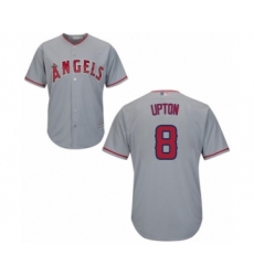 Youth Los Angeles Angels of Anaheim #8 Justin Upton Authentic White Home Cool Base Baseball Jersey
