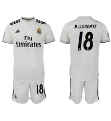2018-2019 Real Madrid home 18 Club Soccer Jersey