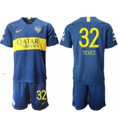 Boca Juniors #32 Tevez Home Soccer Club Jersey