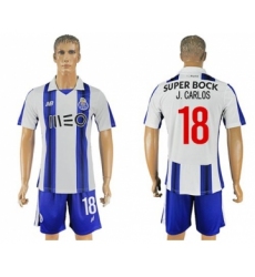 Oporto #18 J.Carlos Home Soccer Club Jersey