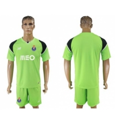 Oporto Blank Shiny Green Goalkeeper Soccer Club Jersey