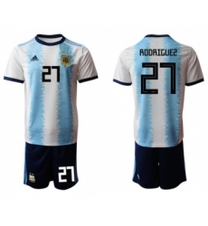 Argentina #27 Rodriguez Home Soccer Country Jersey