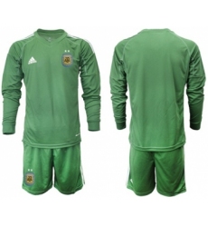 Argentina Blank Army Green Long Sleeves Goalkeeper Soccer Country Jersey