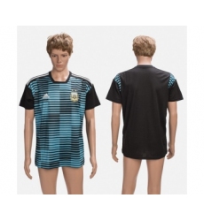 Argentina Blank Black Training Soccer Country Jersey