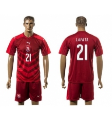 Czech #21 Lafata Red Home Soccer Country Jersey