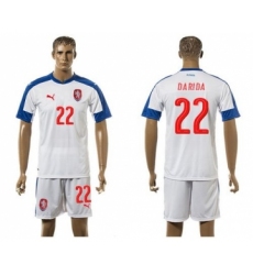 Czech #22 Darida Away Soccer Country Jersey