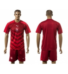Czech Blank Red Home Soccer Country Jersey