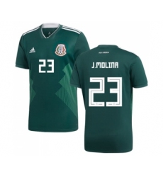 Mexico #23 J.Molina Green Home Soccer Country Jersey