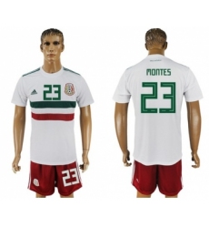 Mexico #23 Montes Away Soccer Country Jersey