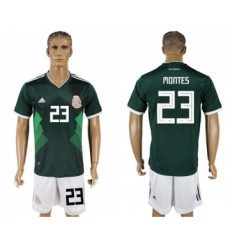 Mexico #23 Montes Green Home Soccer Country Jersey