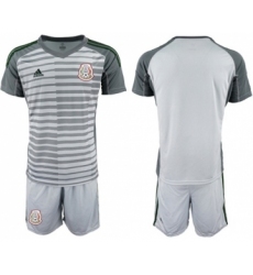 Mexico Blank Grey Goalkeeper Soccer Country Jersey