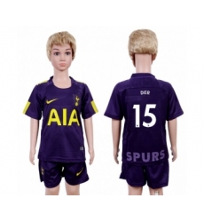 Tottenham Hotspur #15 Dier Sec Away Kid Soccer Club Jersey