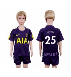 Tottenham Hotspur #25 Onomah Sec Away Kid Soccer Club Jersey