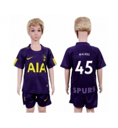 Tottenham Hotspur #45 Walkes Sec Away Kid Soccer Club Jersey
