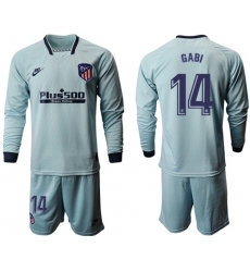 Atletico Madrid #14 Gabi Third Long Sleeves Soccer Club Jersey