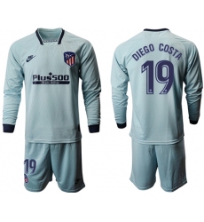 Atletico Madrid #19 Diego Costa Third Long Sleeves Soccer Club Jersey