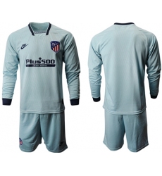 Atletico Madrid Blank Third Long Sleeves Soccer Club Jersey