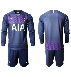 Tottenham Hotspur Blank Away Long Sleeves Soccer Club Jersey