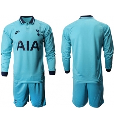 Tottenham Hotspur Blank Third Long Sleeves Soccer Club Jersey