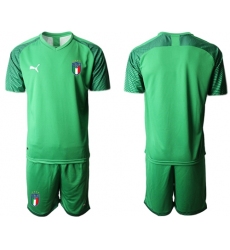 Italy Blank Green Goalkeeper Soccer Country Jersey