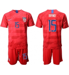 USA #15 Rapinoe Away Soccer Country Jersey