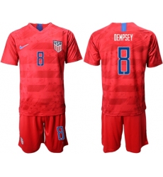 USA #8 Dempsey Away Soccer Country Jersey