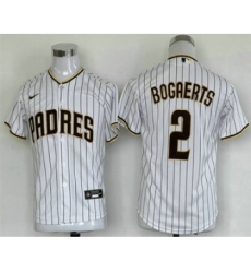 Youth San Diego Padres #2 Xander Bogaerts White Cool Base Stitched Baseball Jersey