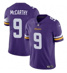 Men's Minnesota Vikings #9 J.J. McCarthy Purple 2024 Draft Vapor Untouchable Limited Football Stitched Jersey