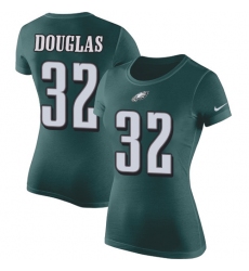 Women's Nike Philadelphia Eagles #32 Rasul Douglas Green Rush Pride Name & Number T-Shirt