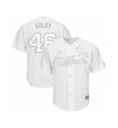 Men's St. Louis Cardinals #46 Paul Goldschmidt  Goldy Authentic White 2019 Players Weekend Baseball Jersey