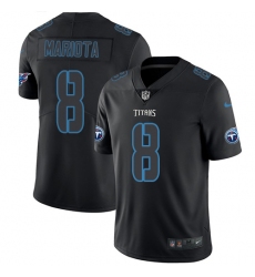 Men's Nike Tennessee Titans #8 Marcus Mariota Limited Black Rush Impact NFL Jersey