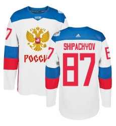 Men's Adidas Team Russia #87 Vadim Shipachyov Premier White Home 2016 World Cup of Hockey Jersey