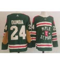 Men's Minnesota Wild #24 Matt Dumba Green 2022 Winter Classic Adidas Stitched NHL Jersey