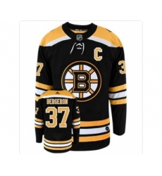 Men's Patrice Bergeron #37 with C patch Bruins Reverse Retro Special Edition Black Jersey