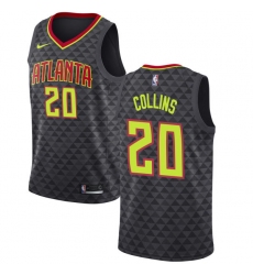 Men's Nike Atlanta Hawks #20 John Collins Authentic Black Road NBA Jersey - Icon Edition