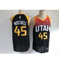Men's Utah Jazz #45 Donovan Mitchell Nike Black City Player Jersey