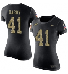 Women's Nike Philadelphia Eagles #41 Ronald Darby Black Camo Salute to Service T-Shirt