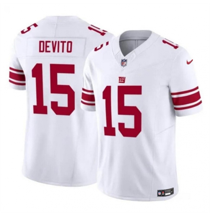 Men's New York Giants #15 Tommy DeVito White 2023 F.U.S.E. Vapor Untouchable Limited Football Stitched Jersey