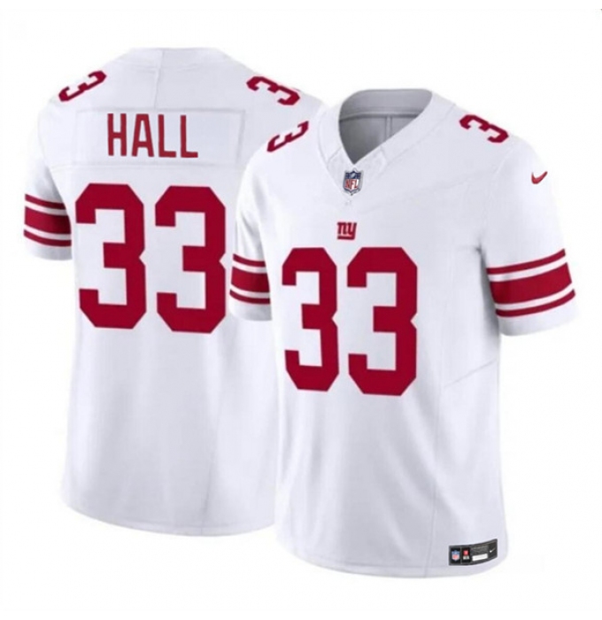 Men's New York Giants #33 Hassan Hall White 2023 F.U.S.E. Vapor Untouchable Limited Football Stitched Jersey