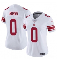 Women's New York Giants #0 Brian Burns White Vapor Stitched Jersey(Run Small)