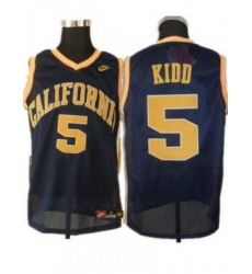 Golden Bears #5 Jason Kidd Blue Basketball Embroidered NCAA Jersey
