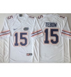 Florida Gators 15 Tim Tebow White College Football Jersey