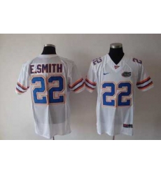 Gators #22 E.Smith White Embroidered NCAA Jersey