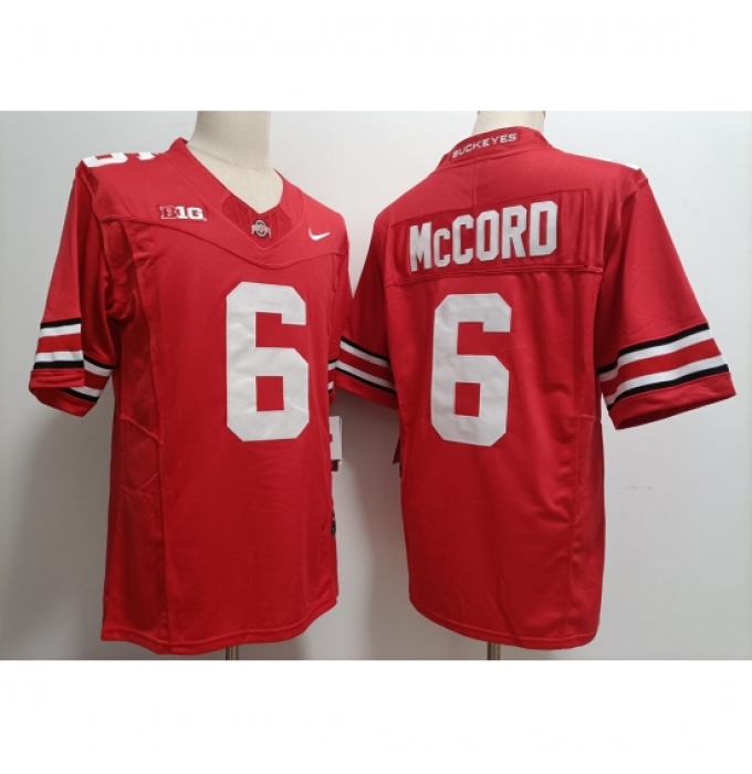 Men's Nike Ohio State Buckeyes #6 Kyle McCord Red College Football Jersey