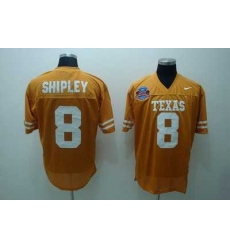 Longhorns #8 Jordan Shipley Orange Embroidered NCAA Jersey
