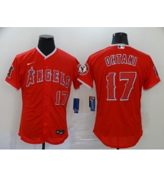 Men's Nike Los Angeles Angels #17 Shohei Ohtani Red Elite Home Stitched Baseball Jersey