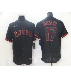 Men's Nike Los Angeles Angels of Anaheim #17 Shohei Ohtani Showtime Authentic Black Jersey
