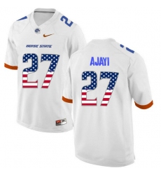 Boise State Broncos #27 Jay Ajayi White USA Flag College Football Jersey