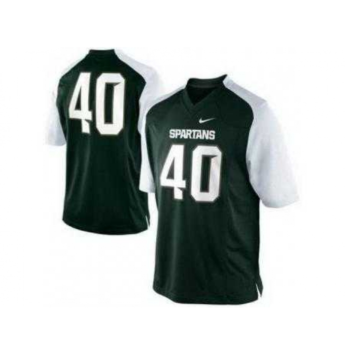 Michigan State Spartans 40 Max Bullough Green-White College Football NCAA Jerseys